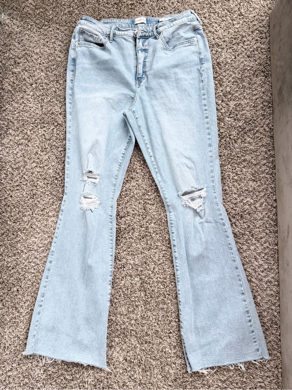 Aeropostale Light Blue Distressed Flare Jeans